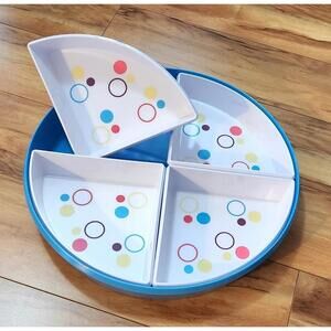 Appetizer Party Platter with Divided Removable Tray's 13"